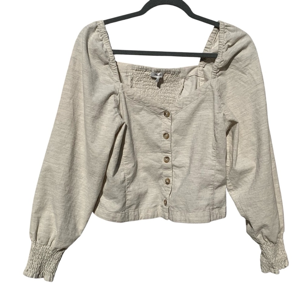 Madewell crop peasant top size 12 bohemian cottagecore festival Y2K preppy